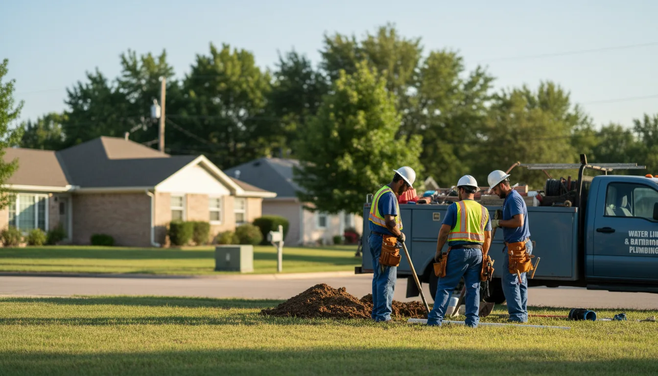 Residential water line and bathroom plumbing service in West Baden Springs, IN